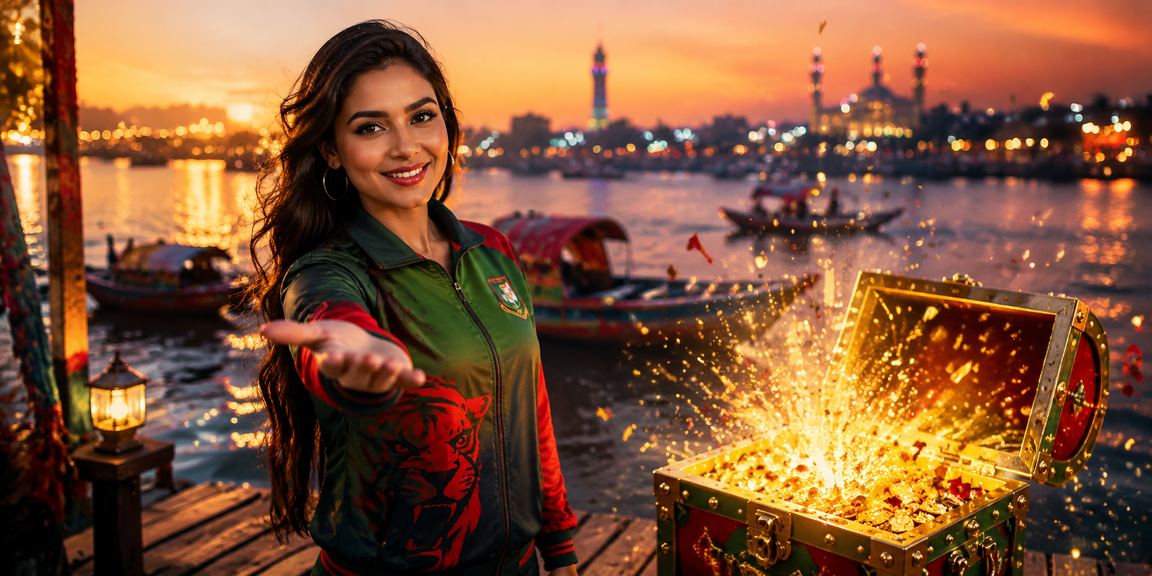 রাজশাহীতে বাংলাদেশি মডেল ক্রিকেট বেটিং পুরস্কার দেখছেন